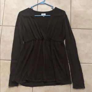 Long Sleeve Maternity Top Size M